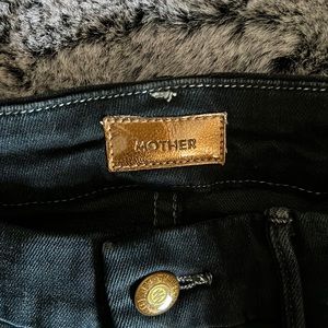 Mother high waisted looker jeans black denim